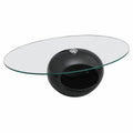 Couchtisch – ovale Form, Schwarz, für Wohnzimmer