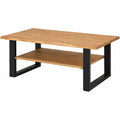 Couchtisch – Industriestil, aus Eichenholz und Holz, Braun und Schwarz