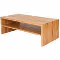 Couchtisch – 105 × 50 × 35 cm, minimalistischer Stil, rechteckige Form, aus Massivholz und Eichenholz