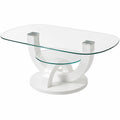 Couchtisch – 110 × 40 × 60 cm, mit Ablagen, aus Glas