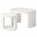 Couchtisch – 2er-Set, Ø 46 cm, runde Form, mit Stauraum, für Wohnzimmer
