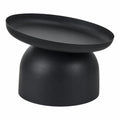 Couchtisch – moderner Stil, runde Form, aus Metall, Schwarz