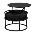 Couchtisch – Ø 60 cm, moderner Stil, höhenverstellbar, mit Stauraum
