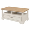 Couchtisch – 120 × 45 × 67 cm, Landhausstil, mit Schubladen, mit Ablagen, aus Eichenholz, Artisan-Eiche