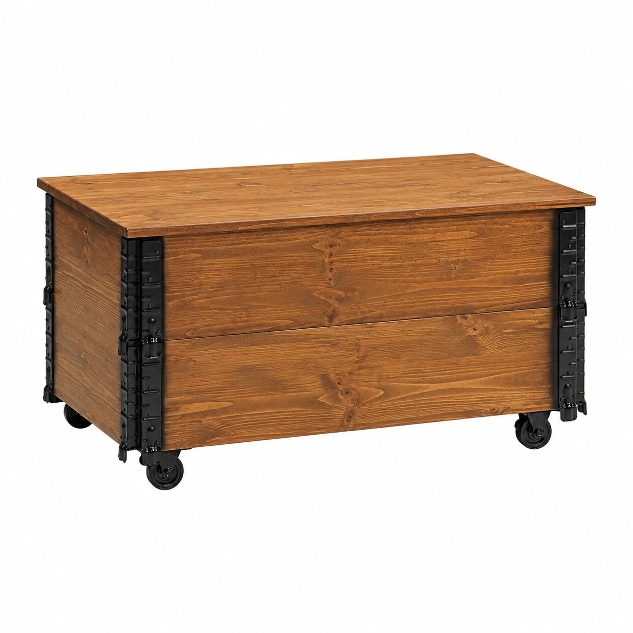 Couchtisch – Landhausstil, mit Stauraum, aus Holz, Braun