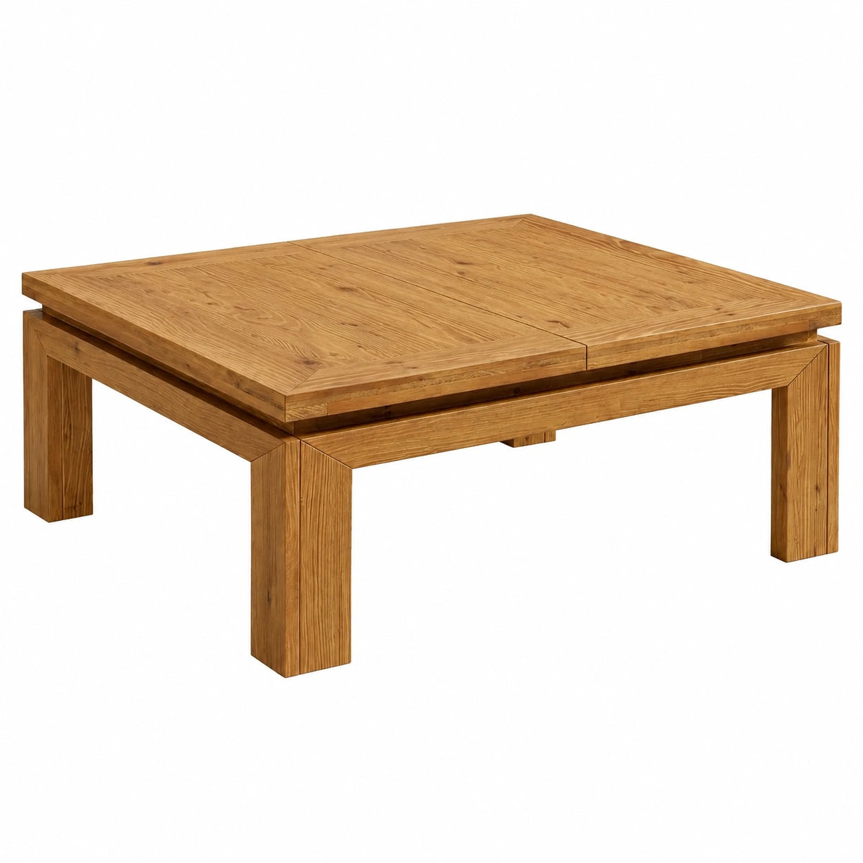Couchtisch – 100 × 100 cm, aus Massivholz und Holz, für Wohnzimmer