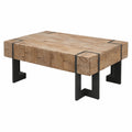 Couchtisch – 60 × 60 cm, aus Holz, Naturfarben
