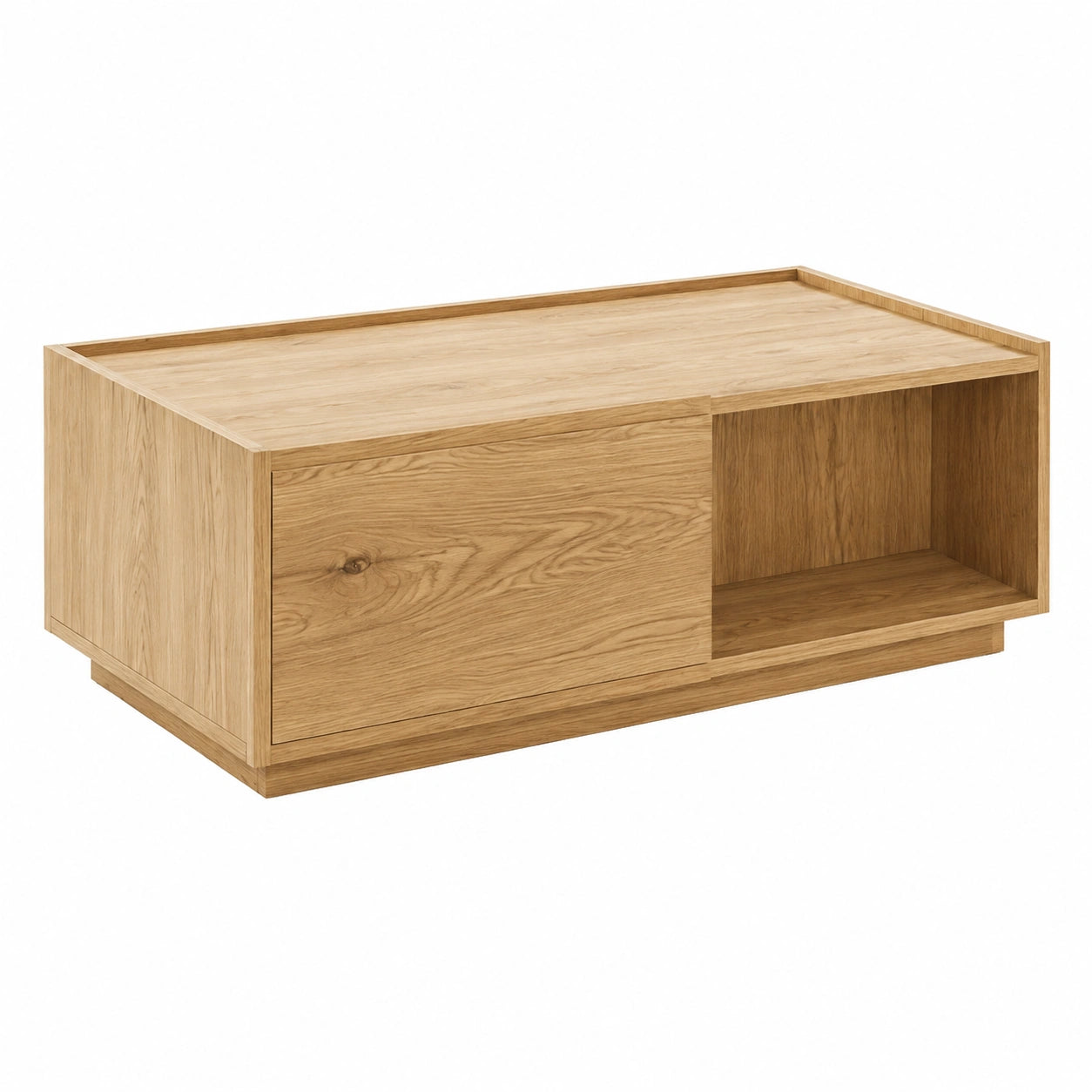 Couchtisch – 110 × 50 × 40 cm, mit Schubladen, aus MDF und Eichenholz